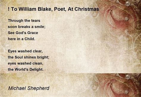 william blake christmas poem